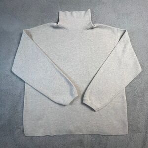Turtleneck Sweater Mens Large WYM Lidnm GrayTextured Minimalist Knit Japanese